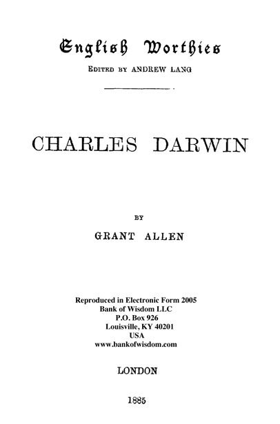 (image for) Charles Darwin